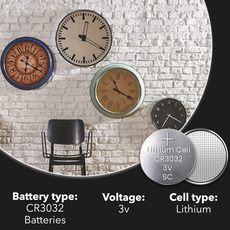 LOOPACELL CR3032 Battery - 3V Lithium Button Cell Coin Batteries