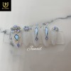 【Rare item】✨Winter wedding nail tips✨ - Short Oval / 【레어템】✨겨울웨딩