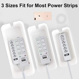 Cable Management Box Set 3 Size Cable Organizer Box to Hide Wires Power Strips Electrical Cord from TVs Computers - Electrically Safe ABS Material Cord Organizer Box Cable Box Organizer Cord Box White