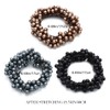 Brinie Hair Ties Champagne Elastic Hair Scrunchies Pearl Hair Bands