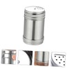 Ipetboom 2pcs Stainless Steel Salt Pots with Caps Portable Round