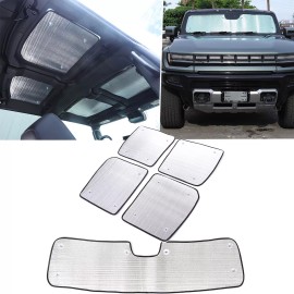 autotrim000 Windshield SunShade SET INCLUDES  Roof SHADE For 2022-2025 HUMMER EV Pickup &SUV