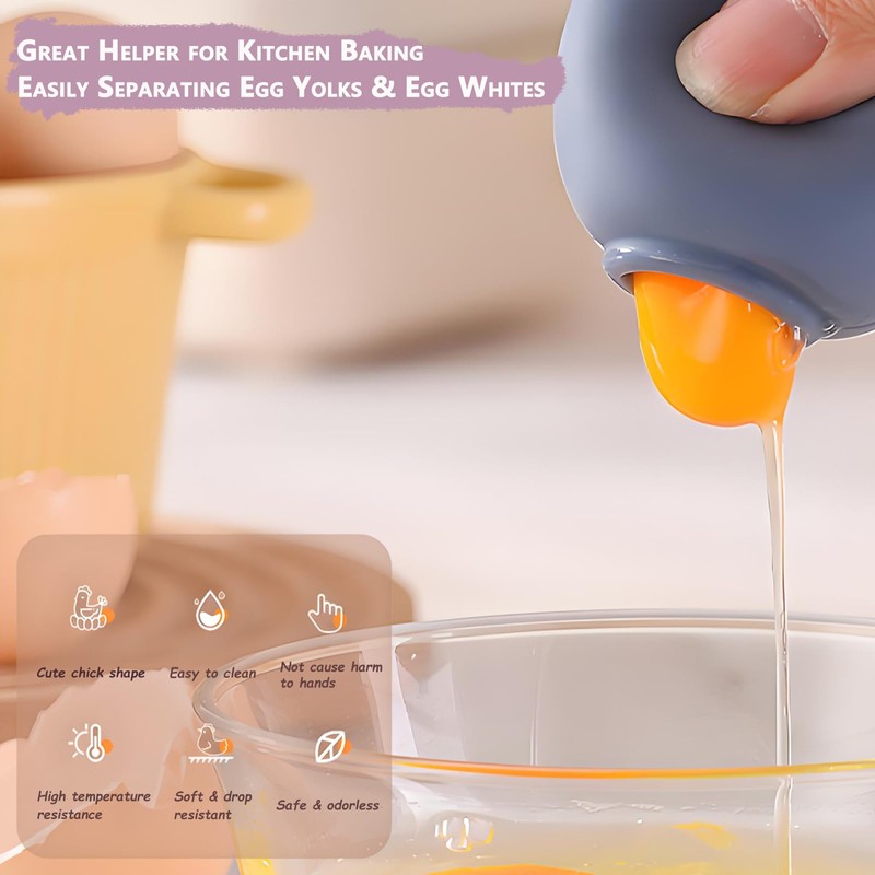 New Egg Separator for Raw Eggs, Egg Yolk Separator, Baking