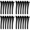 24 Pcs Alligator Hair Clips for Styling, Black Creaseless Hair