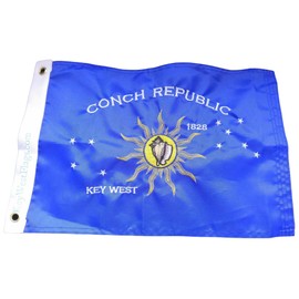 12x18 Embroidered Conch Republic Independence Secession Boat/RV/Bike Flag from Key West Florida Single-Sided 100% Heavy-Duty 300D Nylon