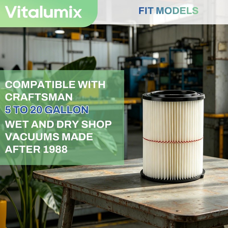 Replacement 38754 Filter Compatible with Craftsman Wet Dry Vac CMXZVBE38754,