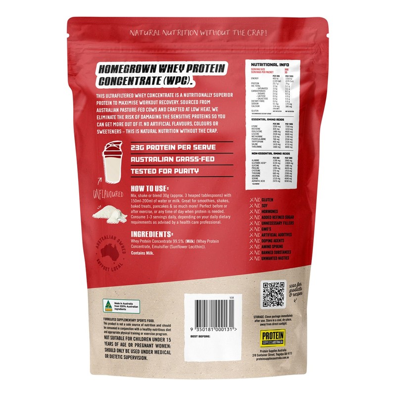 Protein Supplies Australia Protein WPC (Australian Grass Fed Whey) Pure