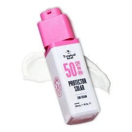 Tropical Heal - Protector Solar Facial SPF 50 con Sbila, Fresa y Filtros UVBUVA de alta proteccin - Hidratacin y Proteccin Completa de uso diario...  