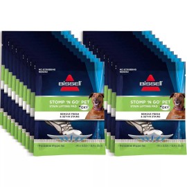 BISSELL 20-PACK Bissell Stomp 'n Go Pet Stain Lifting Pad+ OXY FULL CASE! DISCONTINUED!