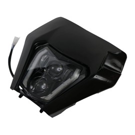 CHANGCHENG Dirt Bike Headlight Led，66W 3000lm Universal Motorcycle LED Headlight Kit，Pit Bike Headlight for Most Pit Dirt Bike Motorcycle Enduro ATV Scooters-Black