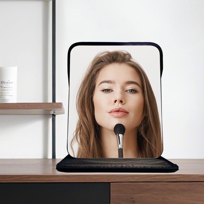 gogofree Foldable Desktop Mirror, 8" × 6" Adjustable Angle Makeup