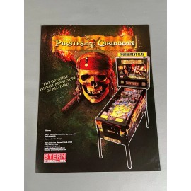 Stern Pinball Pirates Of Caribbean Flyer New NOS PROMO Stern Pinball Machine Art Artwork Retro