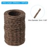 PATIKIL 164 Feet Brown Floral Bind Wire Wrap Twine, 2mm