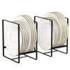 QUMENEY 2 Pack Large Plate Holders Organizers Plate Racks Upright