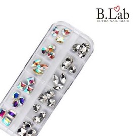 Other brands Nail Beau Lab - Parts Materials: Stones, Crystals, Cubic Zirconia, 3D Silver Opal / 네일 뷰랩 - 파츠재료 스톤 크리스탈 큐빅 3D실버오펄