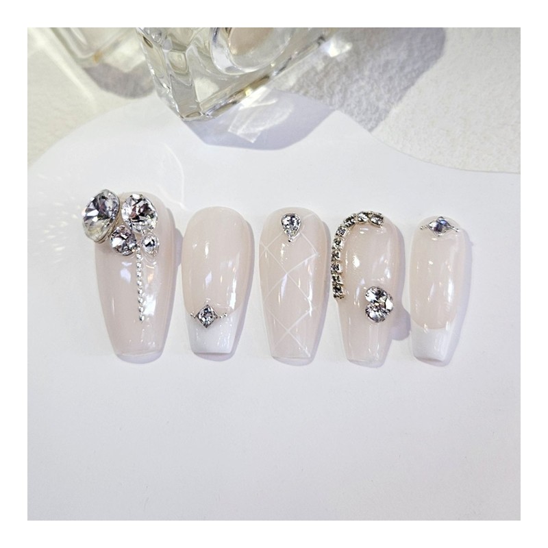 Wedding Homemade Nail Tips - Almond / 웨딩 수제 네일팁
