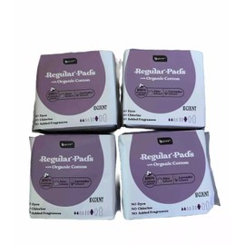 b.pure b pure Regular Pads Aloe Vera & Lavender Organic 100% Cotton 4 Packs Of 10