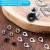 Syocsek 24PCS Bike Nuts and Safety Washers, M8 M9.5 M10