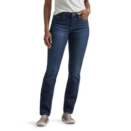 Lee Women's Petite Legendary Mid Rise Straight Leg Jean Nightshade 14 Short Petite