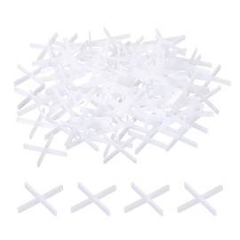 QUARKZMAN Pack of 300 Tile Spacers 1 mm 3/64 Inch Wall and Floor Tiles Plastic Cross Spacer for the Installation of Ceramic Tiles, White