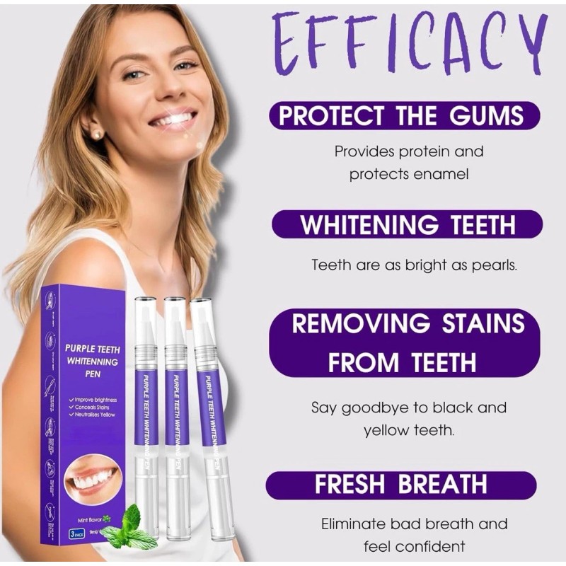 Unbranded Teeth Whitening Pen Gel Kit 3pcs, Fast Whitening Teeth,