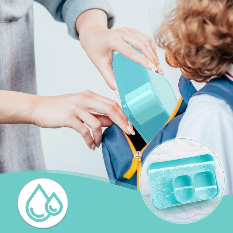 LEIKEEGO Lunch Box Kids,Leak-Proof Bento Lunch Box with Compartments for