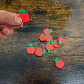 144 Mini Apple Erasers Mini Bulk Welcome Back to School Gifts for Students First Day of School, Teachers Classroom Supplies Stationary, Student Reward Prizes, Math Manipulatives Counters