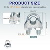 sourcing map 12 Pcs M10 Steel Wire Rope Clip Clamps,