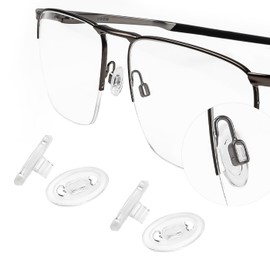 Silicone Nose Pads Replacement Nose Pieces for Oakley Whisker/Square Wire 2.0/Half Wire 2.0/Big Square Wire/Ejector/Plaintiff Sunglasses - 2 Pairs Clear Nose Cushion