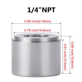 Podavelle 1/4 NPT Female Pipe Thread Weld On Bung Fitting Aluminum 2PCS