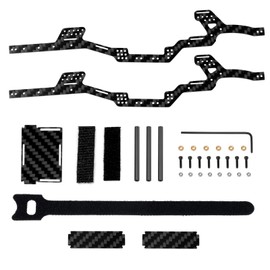 WEFEINO Carbon Fiber Chassis Kit LCG Frame Girder Upgrade Parts for 1/24 Axial SCX24 Deadbolt JLU C10 Bronco AXI00001 AXI00002 AXI00006 AXI90081 RC Crawler Car
