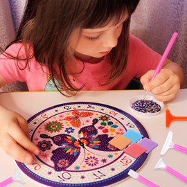 Bewudy 8 Pcs Diamond Painting Pens 5D DIY Diamond Embroidery Pen Diamond Painting Tools Pen Drawing Point Drill Pen Diamond Art Tools Pen with Rubber Sleeve Correction Pen for Diamond Crafts (Pink)