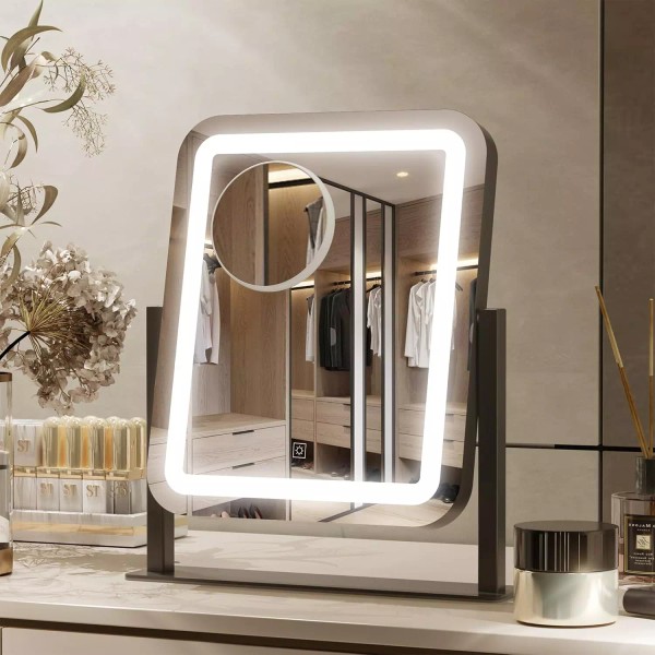 Vanity Mirror with Lights, 16X14 Inch LED Lighted Makeup Mirror,