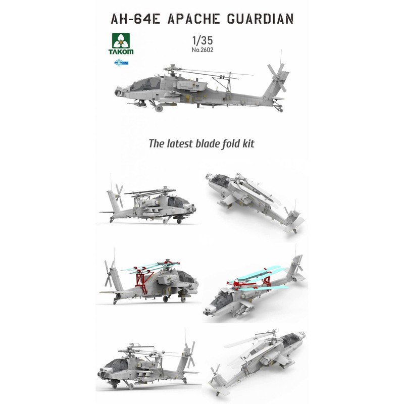 Takom model - takom 2602 ah-64e apache