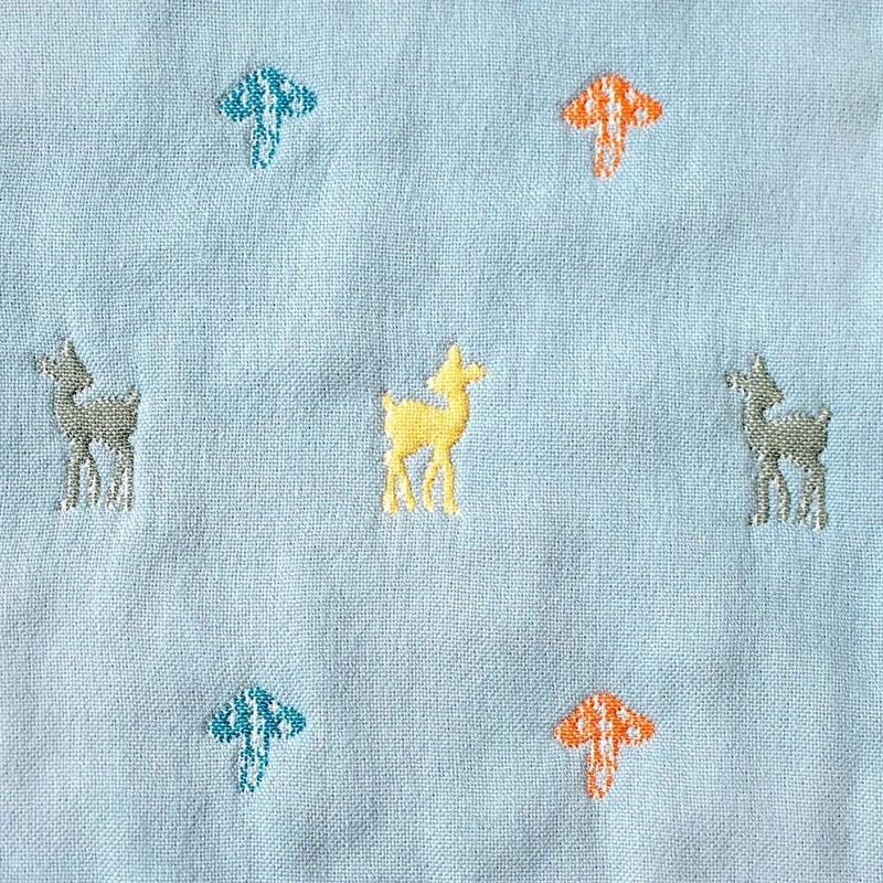 10mois (10mois) Amelie Fukufuku Gauze (6-ply Gauze), Mini Size, Blue
