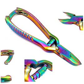 AAProTools Multi Titanium Toenail Nipper/Clippers-Thick ToeNail Nipper-Ingrown ToeNail Nippers-Concave Jaw-Lap Join Barrel Spring Sharp Blades Made of High German Grade Stainless Steel