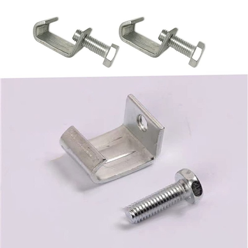 BOLWHAO 12 pcs Galvanized Steel Flange Clamp G Clamp Duct