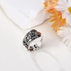 HUKKUN Sunflower Spoon Ring Sterling Silver Sunflower Adjustable Thumb Ring