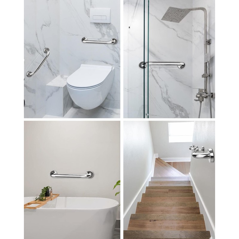 Howdah Grab Rails for Bathroom and Shower Chrome 30 CM