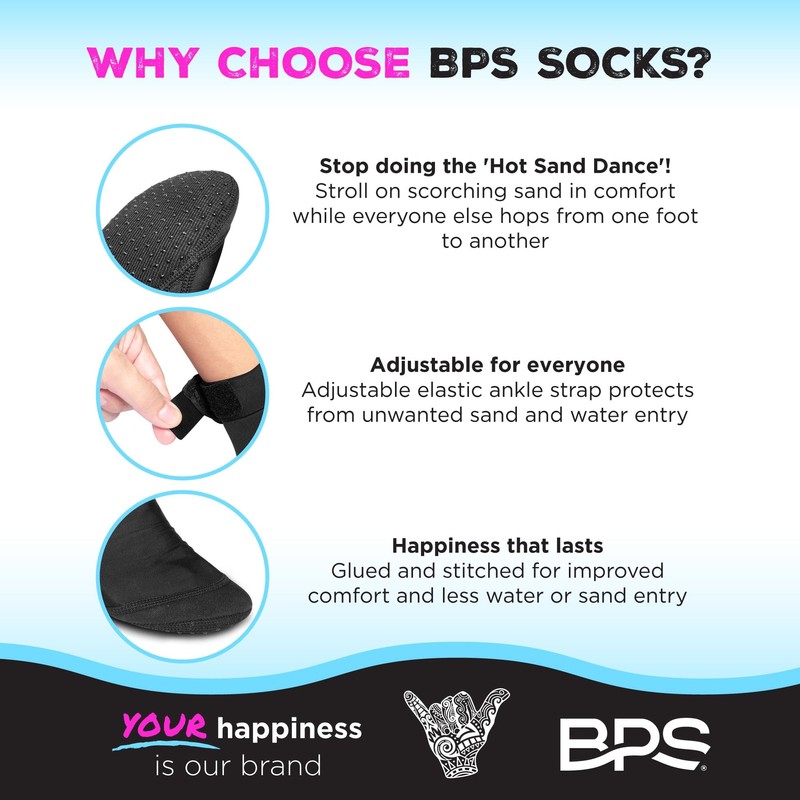 BPS 'Second Skin' Water Socks (Black - Low Cut V2,