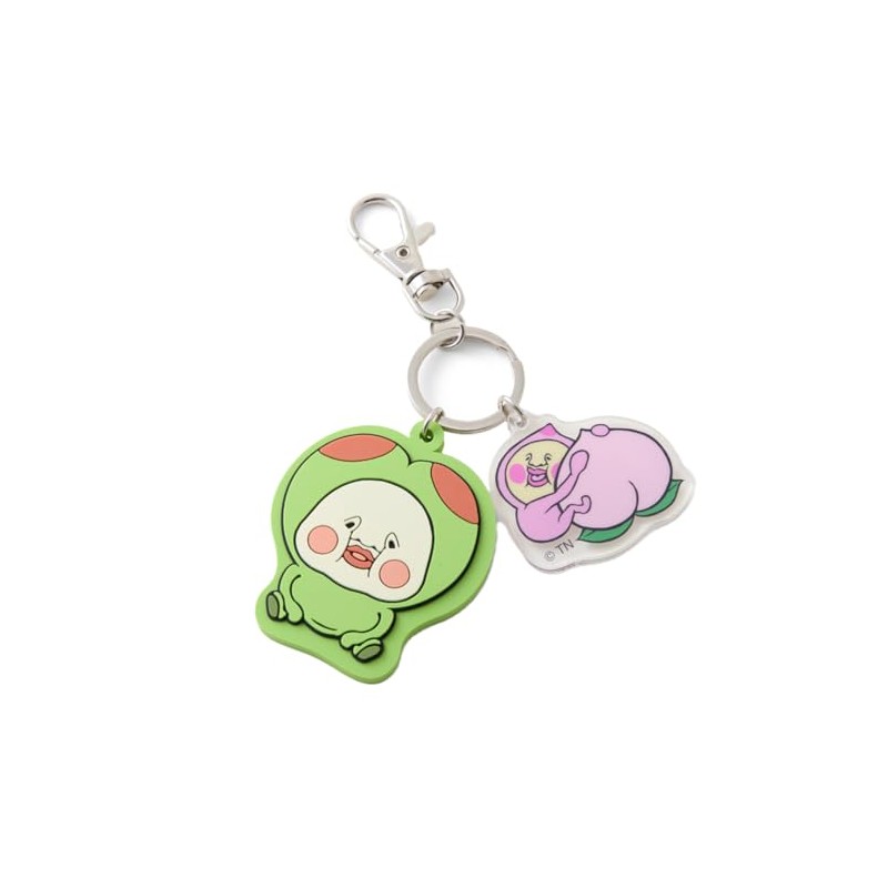 Kobito Zukan Rubber Keychain with Charm Sumo Mono Uchi