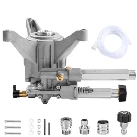 M MINGLE 7/8” Shaft Pressure Washer Pump, 2400-2800 PSI 2.3 GPM, Power Washer Pump Replacement for Troy Bilt, Craftsman, Briggs & Stratton, Karcher, Brute, Homelite, Front Inlet/Outlet