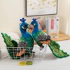 Xshelley 25 cm Realistic Peacock Plush Toy,Cute Peacock Stuffed Animal