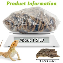 Apatal Reptile Cork Bark 1Lb Flat Cork Wood for Terrarium Small Tree Bark Pieces 3.9-5.9in Natural Bulk Cork Bedding Tank Substrate for Bearded Dragon Snake Spiders Geckos Tortoise Hermit Crabs