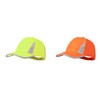 BLUECHOLON 5 Panel Polyester High Vis Adjustable Sports Hat Neon