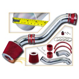 Rtunes Racing Short Ram Air Intake Kit + Filter Combo RED For 01-05 Chevy Trailblazer / 02-05 GMC Envoy / 02-04 Bravada 4.2L V6