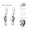Sterling Silver Ocean Seahorse Drop Dangle Earrings - Beach Jewelry