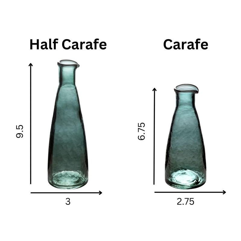 Karma, Hammered Glass Personal Carafe, Water Pitchers, Wine Decanters, Mixed