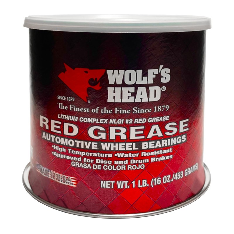 Wolf's Head Red Grease NLGI #2 (836-88306-93) 1 Pound Tub,