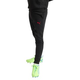 A.C. Milan - Pantaloni FtblESS Bambino, Tuta con Logo A.C. Milan e Puma, Prodotto Ufficiale, Bambino, Nero, 10 Anni
